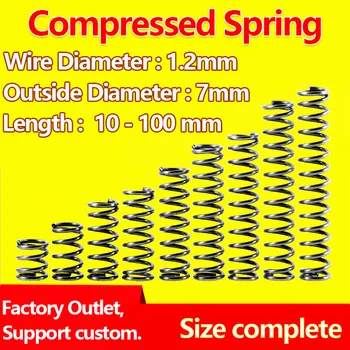 Compressed Spring Pressure Spring Release Spring Return Spring Factory Outlet Wire Diameter 1.2mm, Outer Diameter 7mm
Compressed Spring Pressure Spring Release Spring Return Spring Factory Outlet Wire Diameter 1.2mm, Outer Diameter 7mm