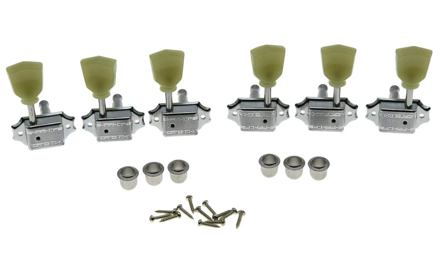 KAISH Wilkinson Chrome 3x3 Deluxe Vintage Tuners Guitar Tuning Keys Machine Head with Split Post for Les Paul
KAISH Wilkinson Chrome 3x3 Deluxe Vintage Tuners Guitar Tuning Keys Machine Head with Split Post for Les Paul