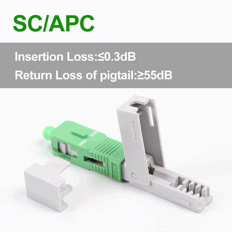 100 pcs SC UPC Fast Connector Snap type SC adapter FTTH Flat Fast Quick field Assembly fiber cable connector
100 pcs SC UPC Fast Connector Snap type SC adapter FTTH Flat Fast Quick field Assembly fiber cable connector
