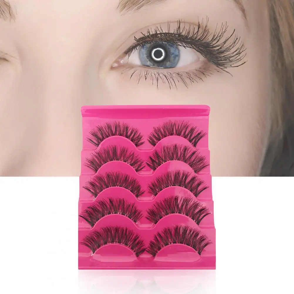 50% Hot Sale 5 Pairs Fake Eyelash Natural Looking Transparent Stems Plastic Fiber Stylish False Eyelashes for Women
50% Hot Sale 5 Pairs Fake Eyelash Natural Looking Transparent Stems Plastic Fiber Stylish False Eyelashes for Women