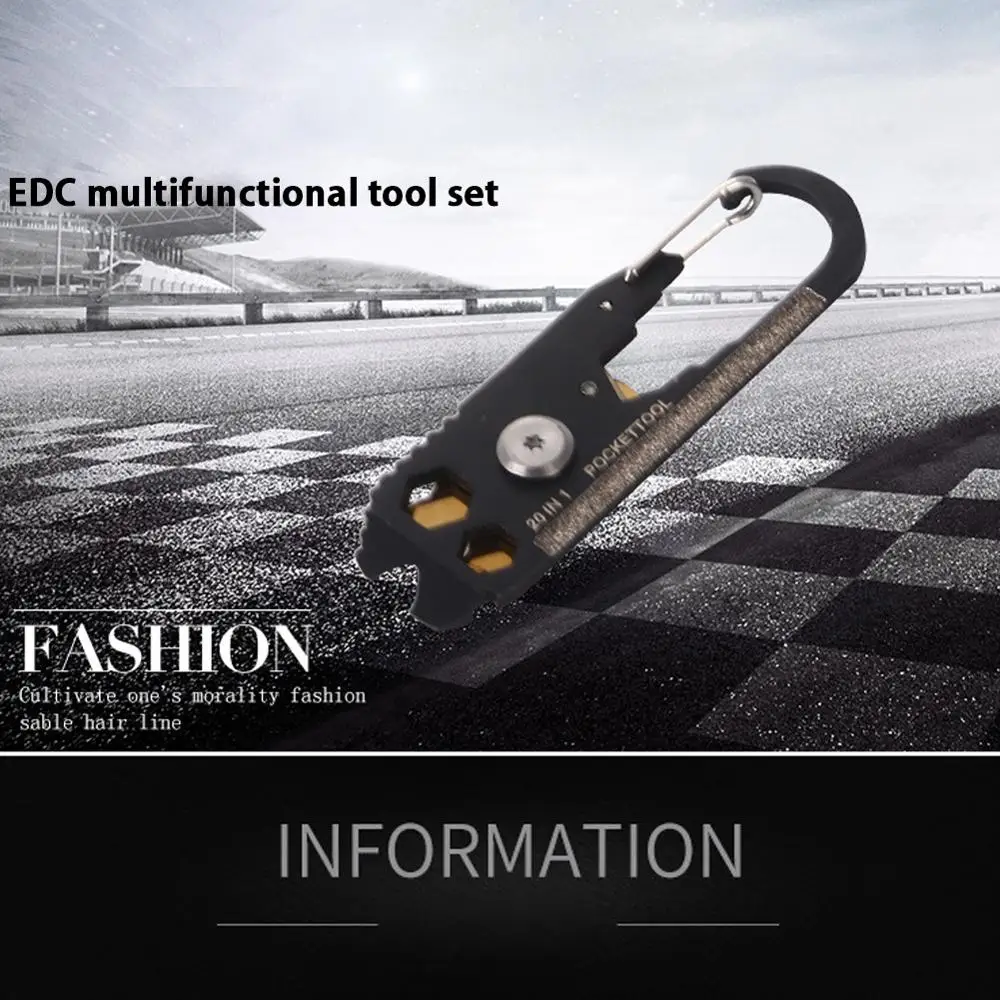 SALE Key Ring Safety Buckle 20 In 1 Multi-functional Portable Tool Outdoor Mountaineering Buckle EDC Multi-functional Tool Set
SALE Key Ring Safety Buckle 20 In 1 Multi-functional Portable Tool Outdoor Mountaineering Buckle EDC Multi-functional Tool Set