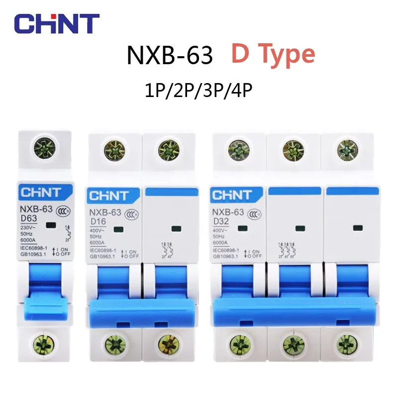 CHNT CHINT DZ47 Upgrade Mini Circuit Breaker 100A NXB-63 1P 2P Domestic Air Switch D Type
CHNT CHINT DZ47 Upgrade Mini Circuit Breaker 100A NXB-63 1P 2P Domestic Air Switch D Type