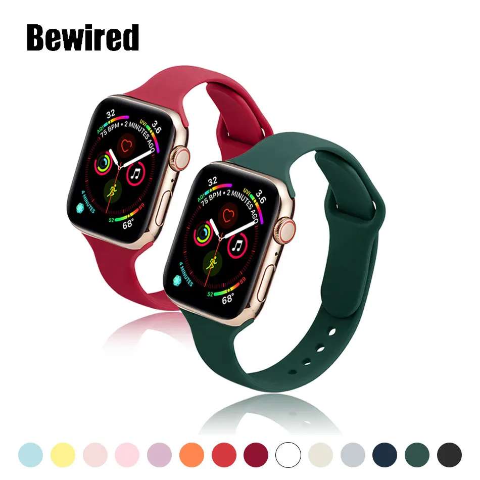 Slim Strap for Apple Watch 5/4/3/2/1 38MM 40MM Watch Band 42MM 44MM Soft Silicone Bracelet Band Strap for iWatch Series
Slim Strap for Apple Watch 5/4/3/2/1 38MM 40MM Watch Band 42MM 44MM Soft Silicone Bracelet Band Strap for iWatch Series
