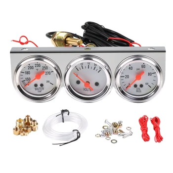 12V Triple Gauge Kit Three in One 2 Inch 52mm Mechanical Shell Water Temperature Oil Pressure Voltage Triple Meter
12V Triple Gauge Kit Three in One 2 Inch 52mm Mechanical Shell Water Temperature Oil Pressure Voltage Triple Meter