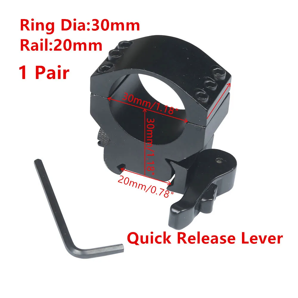 Scope Mount 30mm Ring Heavy Duty 6 Bolts 20mm Weaver Picatinny Rail QD Quick Detach Lever Lock Mount M16 Gun Lasers
Scope Mount 30mm Ring Heavy Duty 6 Bolts 20mm Weaver Picatinny Rail QD Quick Detach Lever Lock Mount M16 Gun Lasers