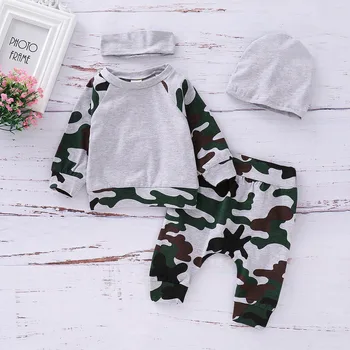 Toddler Baby Boy Clothes Autumn Camouflage Long Sleeve Sweatshirt And Print Trousers with Headband Hat Kids 4pcs set
Toddler Baby Boy Clothes Autumn Camouflage Long Sleeve Sweatshirt And Print Trousers with Headband Hat Kids 4pcs set