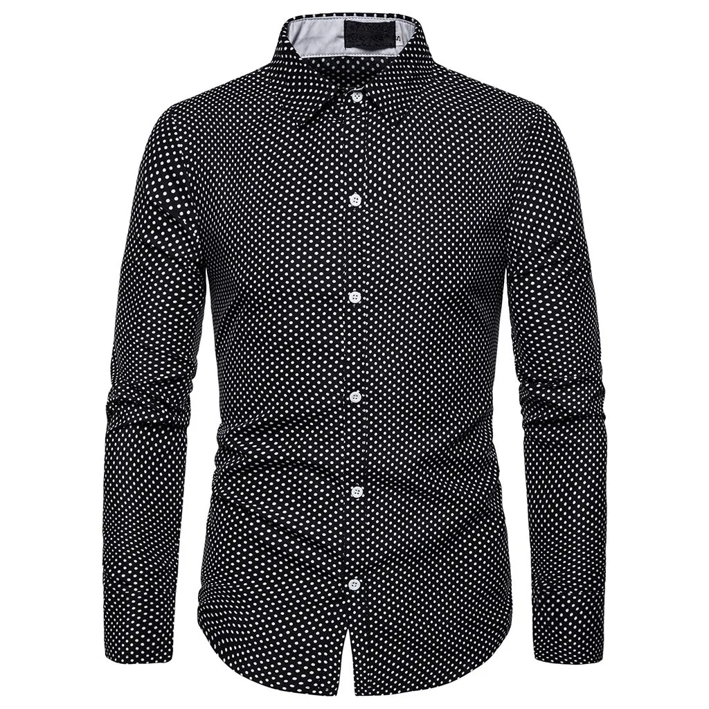 Autumn Winter Men's shirts Casual Dot Button Slim Fit Male Blouse Tops Turn-Down Collar Long Sleeve shirt men camisa masculina
Autumn Winter Men's shirts Casual Dot Button Slim Fit Male Blouse Tops Turn-Down Collar Long Sleeve shirt men camisa masculina