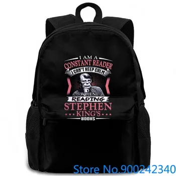 New Stephen King Constant Reader Black Brand Printed Black Style women men backpack laptop travel school adult
New Stephen King Constant Reader Black Brand Printed Black Style women men backpack laptop travel school adult