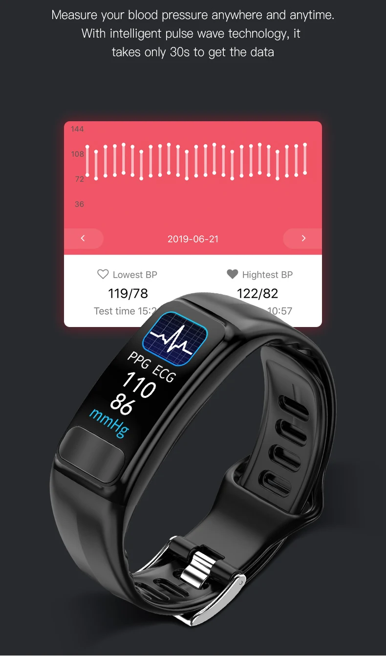 Blood Pressure Heart Rate Monitor Smartband He13c01d0d12e4b569bfa0dd222884d440.jpg - Blood Pressure Heart Rate Monitor Smartband
