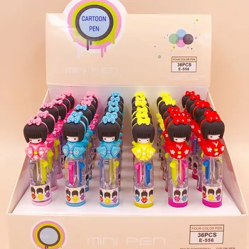 36 pcs/lot Mini Japanese doll 4 Colors Ballpoint Pen Cute ball pens School Office writing Supplies Stationery Gift
36 pcs/lot Mini Japanese doll 4 Colors Ballpoint Pen Cute ball pens School Office writing Supplies Stationery Gift