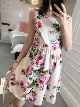 2020 Fashion Runway Summer Floral Print Mini Dress Women Sexy O-Neck Beach Holiday Tank High Waist Cotton Top Quality Hot
2020 Fashion Runway Summer Floral Print Mini Dress Women Sexy O-Neck Beach Holiday Tank High Waist Cotton Top Quality Hot