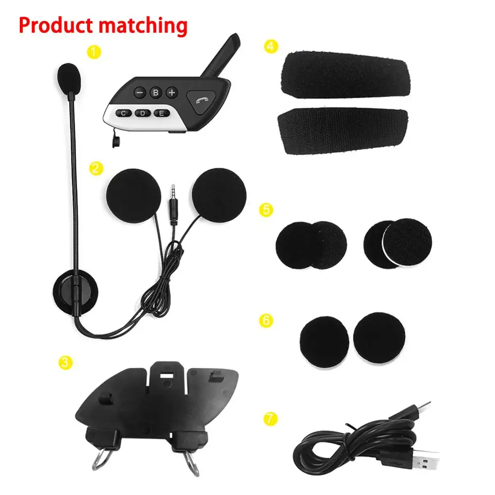 Waterproof M7 Multi BT Interphone Motorcycle Bluetooth Helmet Intercom Intercomunicador Moto Interfones Headset FM MP3
Waterproof M7 Multi BT Interphone Motorcycle Bluetooth Helmet Intercom Intercomunicador Moto Interfones Headset FM MP3