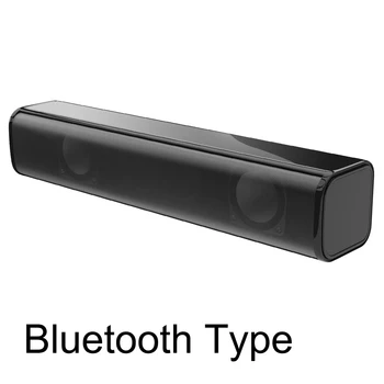20W Mini Desktop Long Bar Speaker Home USB Subwoofer Computer HD Sound Speaker Bluetooth Audio Hidden Speaker