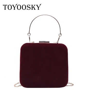 TOYOOSKY Women Handbag Evening Bags For Party New Women Chain Shoulder Bag Ladies Fashion Metal Handle Velvet Clutch Box Bag 
TOYOOSKY Women Handbag Evening Bags For Party New Women Chain Shoulder Bag Ladies Fashion Metal Handle Velvet Clutch Box Bag