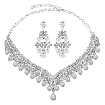 FUN-BEAUTY Korean Bride Pearl Necklace Fashion V-shaped Clavicle Knot Necklace Earring Set All-match Women's Jewelry Set
FUN-BEAUTY Korean Bride Pearl Necklace Fashion V-shaped Clavicle Knot Necklace Earring Set All-match Women's Jewelry Set