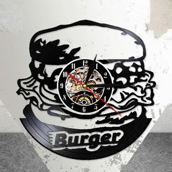 Hamburger Kitchen Vinyl LP Record Wall Clock Children Burger Morden Design Watch Fast Food Illuminated Night Light Lamp
Hamburger Kitchen Vinyl LP Record Wall Clock Children Burger Morden Design Watch Fast Food Illuminated Night Light Lamp
