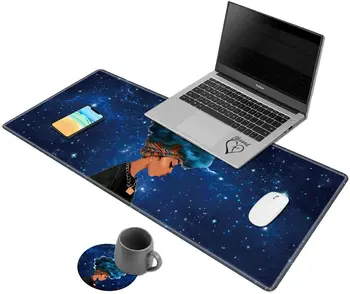 Larger Extended Gaming Mouse Pad, Non-Slip Base Desk Pad Keyboard Mat with Stitched Edges Black Girl Mat for Work & Desktop
Larger Extended Gaming Mouse Pad, Non-Slip Base Desk Pad Keyboard Mat with Stitched Edges Black Girl Mat for Work & Desktop