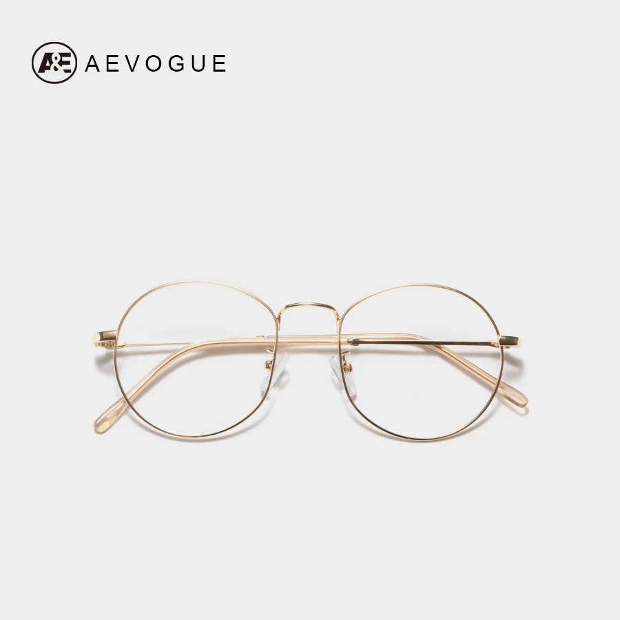 AEVOGUE Eyewear Student Optical Round Metal Frame Retro Prescription Glasses Transparent Myopia Frame Unisex Gold Silver AE0739
AEVOGUE Eyewear Student Optical Round Metal Frame Retro Prescription Glasses Transparent Myopia Frame Unisex Gold Silver AE0739