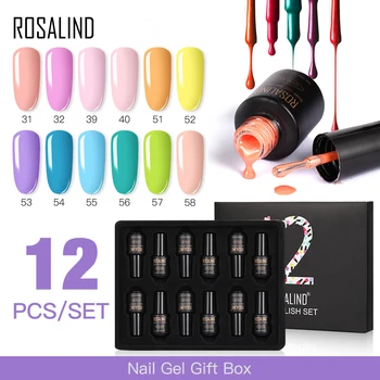 ROSALIND Gel Nail Polish Set Acrylic Nail Kit 12PCS/LOT Soak Off Hybrid Lacquer Semi Permanent Gellak Varnish Set For Manicured
ROSALIND Gel Nail Polish Set Acrylic Nail Kit 12PCS/LOT Soak Off Hybrid Lacquer Semi Permanent Gellak Varnish Set For Manicured