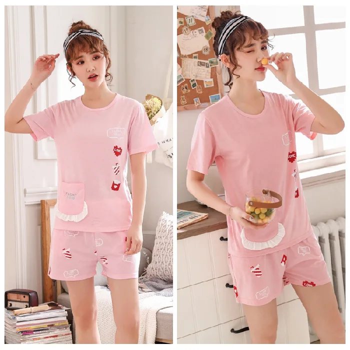 New Style Autumn Comfortable Short Sleeve Sweet Pajamas Underwear Cardigan GIRL'S Convention Women's Home Wear
New Style Autumn Comfortable Short Sleeve Sweet Pajamas Underwear Cardigan GIRL'S Convention Women's Home Wear