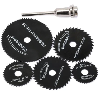 6PCS Black 3.2mm Shank Mini HSS Circular Saw Blades Cutting Discs for Dremel
6PCS Black 3.2mm Shank Mini HSS Circular Saw Blades Cutting Discs for Dremel