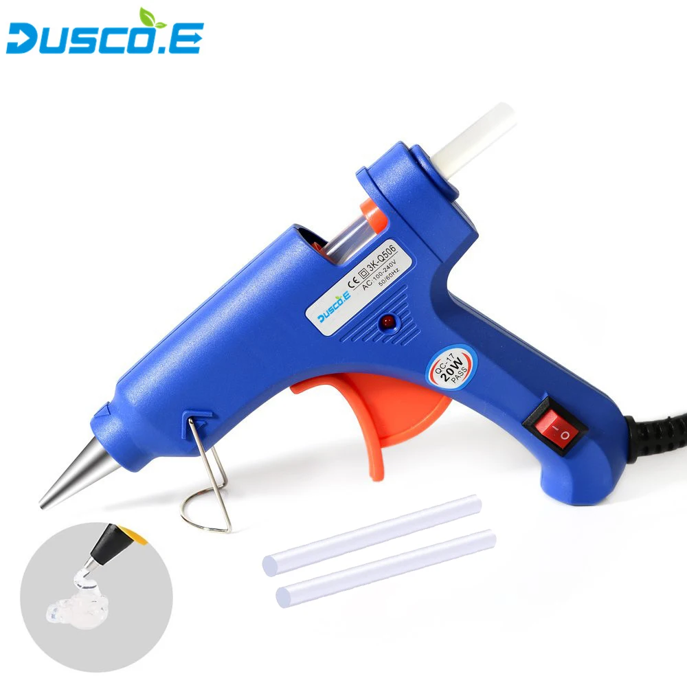 20W 110V-220V Hot Melt Glue Gun with 2Pcs / 10 Pcs 7mm Glue Stick Industrial Mini Guns Thermo Electric Heat Temperature Tools
20W 110V-220V Hot Melt Glue Gun with 2Pcs / 10 Pcs 7mm Glue Stick Industrial Mini Guns Thermo Electric Heat Temperature Tools