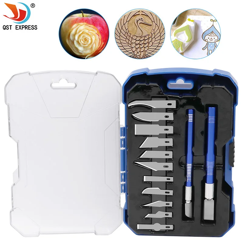 13pcs 1 box Craft Artwork Cutting Knife DIY Carving Knife Stencil Scoring Hobby Chiseling Model Repairing Scalpel Knife Hand Too
13pcs 1 box Craft Artwork Cutting Knife DIY Carving Knife Stencil Scoring Hobby Chiseling Model Repairing Scalpel Knife Hand Too