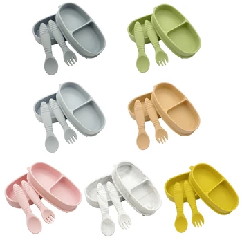 Baby Training Feeding Anti Slip Silicone Suction Divide Food Bowl Spoon Fork Set GXMB
Baby Training Feeding Anti Slip Silicone Suction Divide Food Bowl Spoon Fork Set GXMB