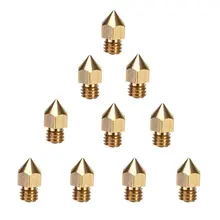 

10pcs 3D Printer Extruder Nozzle 0.2mm 0.3mm 0.4mm 0.5mm 0.6mm 0.8mm 1.0mm MK8 for Makerbot Anet A8 CR 10 10S S4 S5 Ender 3 Pro
