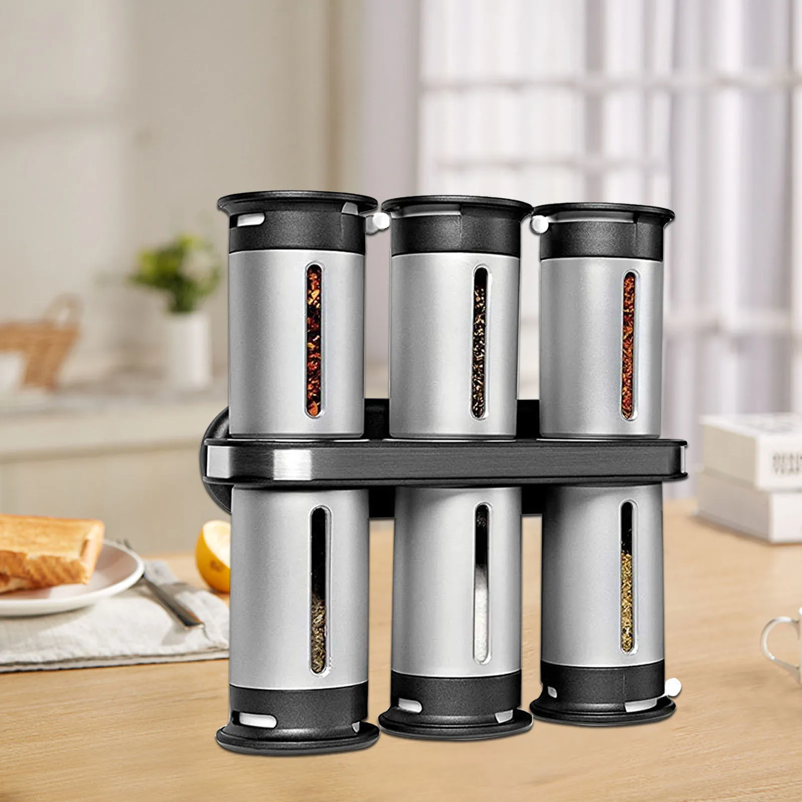 Magnetic Spice Jars Set Salt Pepper Spray Shakers Storage Tins Rack Seasoning Box Condiment Container
Magnetic Spice Jars Set Salt Pepper Spray Shakers Storage Tins Rack Seasoning Box Condiment Container