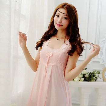 New Summer Women's Split Bow Sexy Viscose Fiber Lace Slip Nightdress Casual Home Dress Womens Nightgown Sleepwear 
New Summer Women's Split Bow Sexy Viscose Fiber Lace Slip Nightdress Casual Home Dress Womens Nightgown Sleepwear