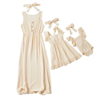 2020 New Summer Adult Kids Dress Baby Romper Family Look Mother Daughter Clothes Family Matching Outfits %100 Cotton
2020 New Summer Adult Kids Dress Baby Romper Family Look Mother Daughter Clothes Family Matching Outfits %100 Cotton