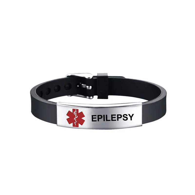 silicon penicillin medical alert wristband ID Bracelet DIABETES