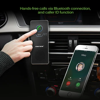 Hot Onever Wireless Handsfree Bluetooth Car Kit Elegant Hands Free Calling Transmitter Car Speakerphone With Car Charger White B
Hot Onever Wireless Handsfree Bluetooth Car Kit Elegant Hands Free Calling Transmitter Car Speakerphone With Car Charger White B
