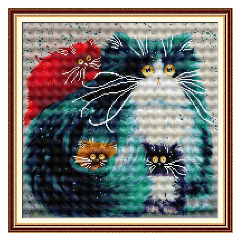 Joy Sunday Stamped Cross Stitch Kits Colorful Cat Patterns 14CT 11CT Counted Print Craft Handmade DIY Embroidery Needlework Sets
Joy Sunday Stamped Cross Stitch Kits Colorful Cat Patterns 14CT 11CT Counted Print Craft Handmade DIY Embroidery Needlework Sets