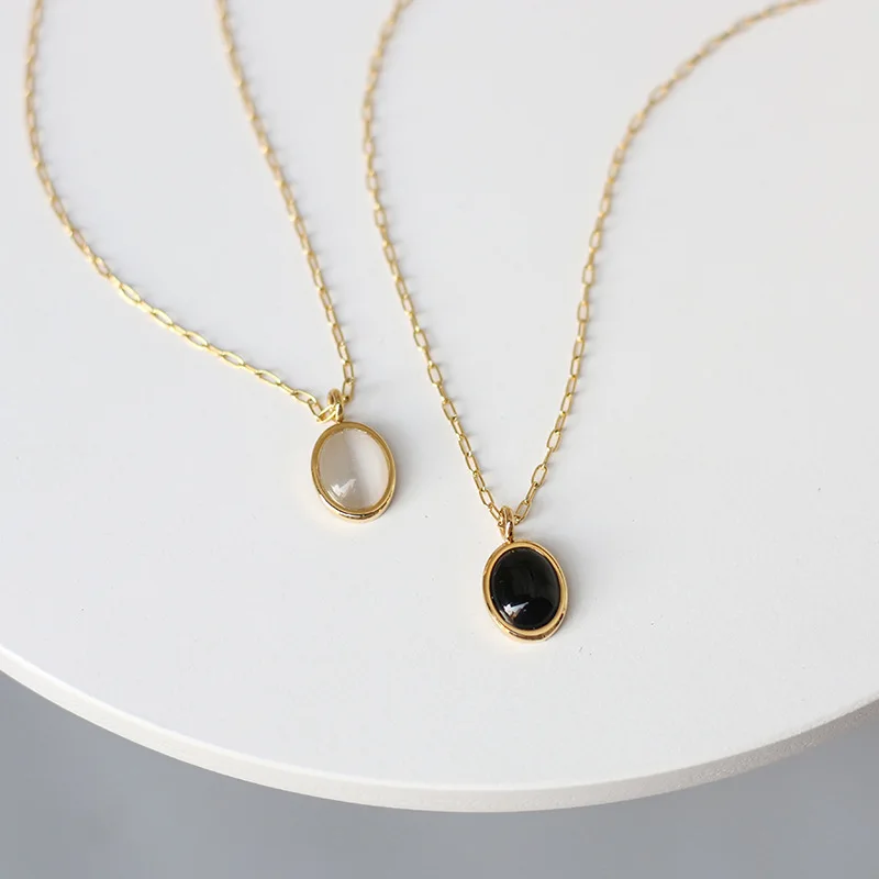 DAVINI Elegant Black White Opal Velvet Pendant Necklaces Titanium Steel Clavicle Necklaces Minimalist Jewelry For Girl MG483
DAVINI Elegant Black White Opal Velvet Pendant Necklaces Titanium Steel Clavicle Necklaces Minimalist Jewelry For Girl MG483