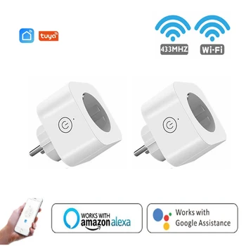 WIFI 433MHZ 16A EU Smart Power Plug Smart Home Wifi Wireless Socket Outlet Timing Function Works With Alexa Google Home Tuya App
WIFI 433MHZ 16A EU Smart Power Plug Smart Home Wifi Wireless Socket Outlet Timing Function Works With Alexa Google Home Tuya App