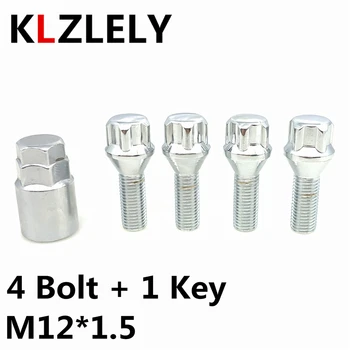 1 SET M12 1.5 Wheel Lock Bolt Tires Anti-theft Screws Nut For BMW E39 E46 Z8 E52 Z4 E85 E60 E61 E62 E63 E64
