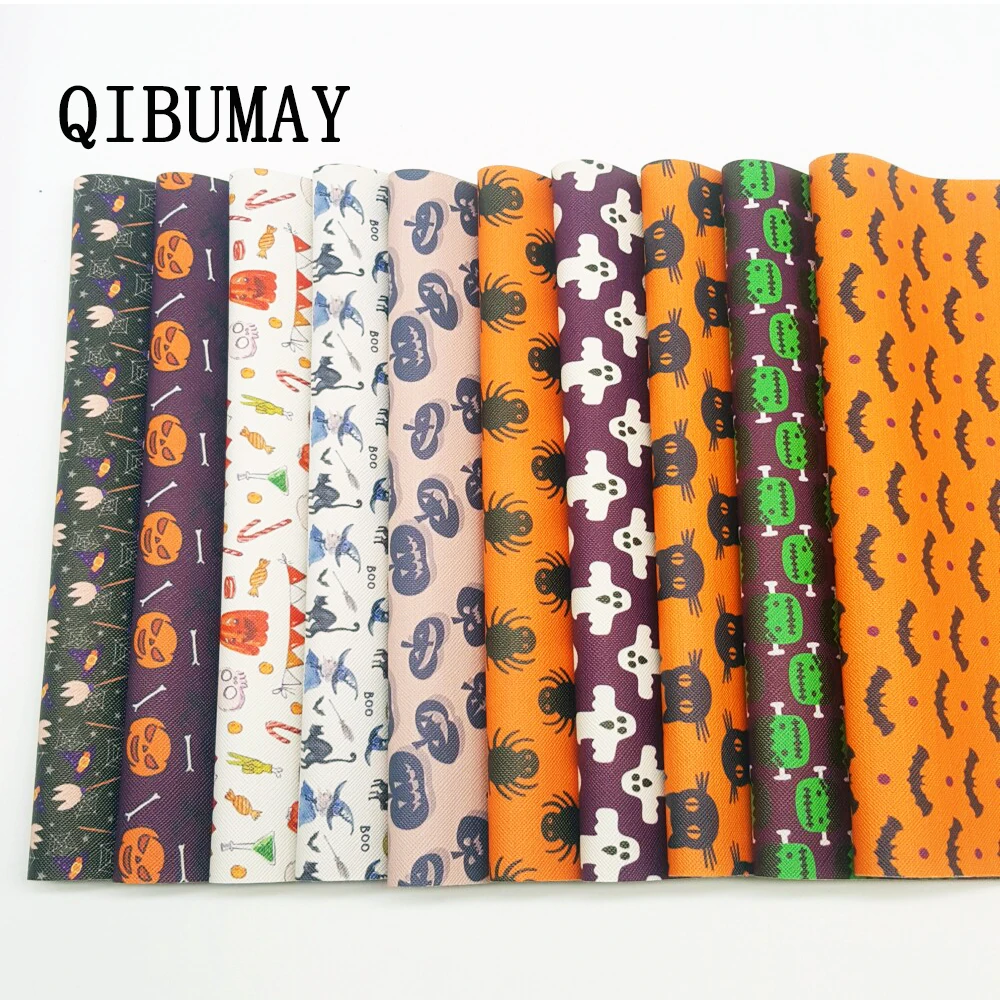 QIBUMAY Halloween Faux leather Sheet for Bows Ghost Pumpkin Printed Faux Leather Fabric Festival Decor 22*30cm Synthetic Leather
QIBUMAY Halloween Faux leather Sheet for Bows Ghost Pumpkin Printed Faux Leather Fabric Festival Decor 22*30cm Synthetic Leather