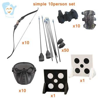 10 PersonsAdults Simple Archery Tag Game Equipment Set Durable Foam Arrow Recurve Bow Mask Target Set 
10 PersonsAdults Simple Archery Tag Game Equipment Set Durable Foam Arrow Recurve Bow Mask Target Set