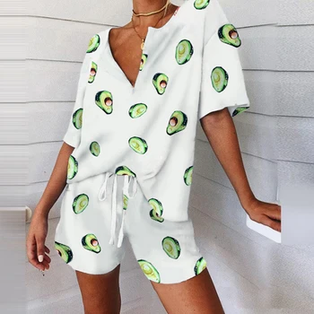 Two-Piece Spot Summer Hot Selling European and American Women's Loose Casual Printed Pajamas Suit
Two-Piece Spot Summer Hot Selling European and American Women's Loose Casual Printed Pajamas Suit