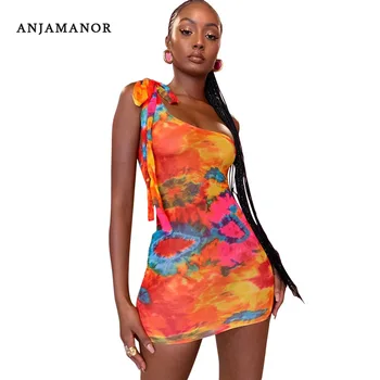 ANJAMANOR Sexy Mini Dresses Party Night Clubwear Colorful Tie Dye Print One Shoulder Backless Bodycon Bandage Dress D83-G92
ANJAMANOR Sexy Mini Dresses Party Night Clubwear Colorful Tie Dye Print One Shoulder Backless Bodycon Bandage Dress D83-G92