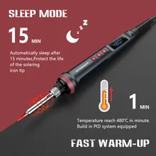 90w LED Digital Soldering Iron Kit 110v/220v W/ Tips Tin Wire Stand Welding Tools Four-core Ptc Ceramic Heater Handskit- 927
90w LED Digital Soldering Iron Kit 110v/220v W/ Tips Tin Wire Stand Welding Tools Four-core Ptc Ceramic Heater Handskit- 927