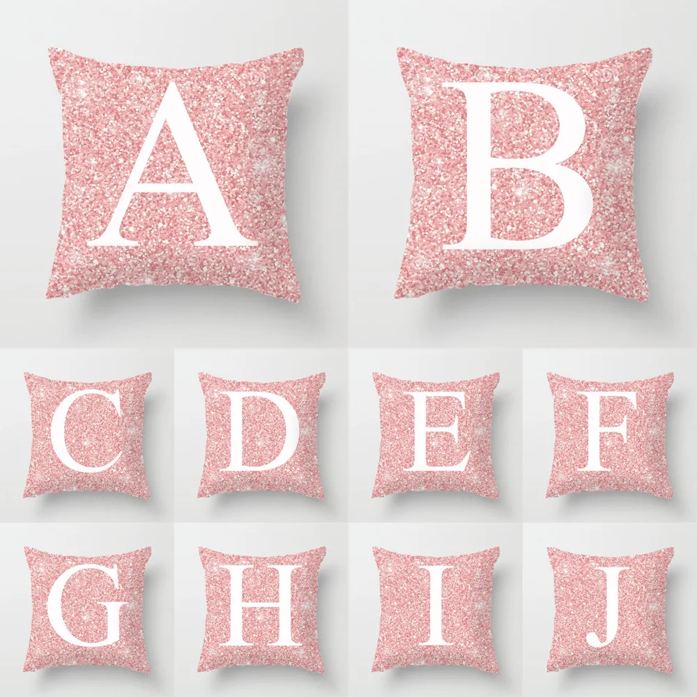 1Pcs Pink Letter Decoration Cushion Cover Polyester Throw Pillowcase English Alphabet Home Decorative Pillow Cover 45*45cm
1Pcs Pink Letter Decoration Cushion Cover Polyester Throw Pillowcase English Alphabet Home Decorative Pillow Cover 45*45cm