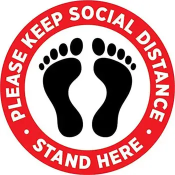 Public area Social Distancing Floor 7-Inch Round Sticker Waterproof Selfadhesive Sticker Safety Floor Sign Sticker for Crowd Con
Public area Social Distancing Floor 7-Inch Round Sticker Waterproof Selfadhesive Sticker Safety Floor Sign Sticker for Crowd Con