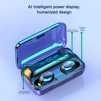 Wireless Bluetooth Earphone 5.0 Headphones Stereo Noise Cancelling Headphone F9-5 TWS Sport Headset with LED Display for Iphone
Wireless Bluetooth Earphone 5.0 Headphones Stereo Noise Cancelling Headphone F9-5 TWS Sport Headset with LED Display for Iphone