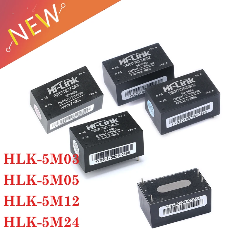 AC-DC 220V to 5V 3.3V 12V 24V 5W 5V700mA Power Supply Module AC DC Step Down Buck Module HLK-5M03 HLK-5M05 HLK-5M12 HLK-5M24
AC-DC 220V to 5V 3.3V 12V 24V 5W 5V700mA Power Supply Module AC DC Step Down Buck Module HLK-5M03 HLK-5M05 HLK-5M12 HLK-5M24