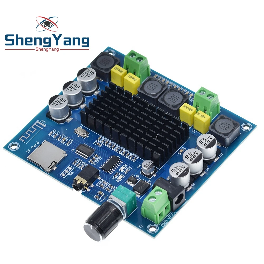 XH-A314 Bluetooth 5.0 TPA3116 50W+50W digital Power amplifier board Stereo Audio AMP Module Support TF Card AUX Home Theater
XH-A314 Bluetooth 5.0 TPA3116 50W+50W digital Power amplifier board Stereo Audio AMP Module Support TF Card AUX Home Theater