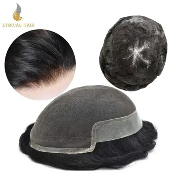 French Lace Front Mens Hairpiece Bleached Knots Toupee Human Black Hair Replacement Poly Skin Pu Hair System Wig for Men
French Lace Front Mens Hairpiece Bleached Knots Toupee Human Black Hair Replacement Poly Skin Pu Hair System Wig for Men