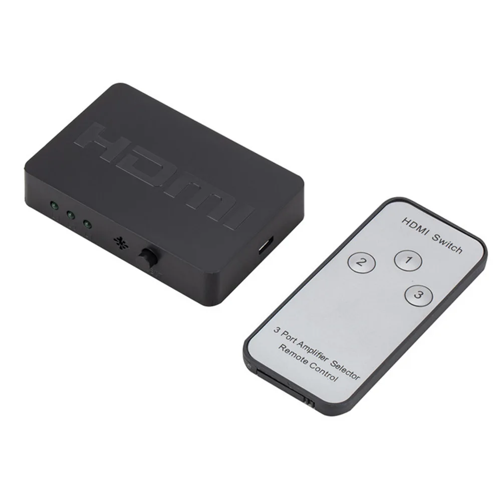 3X1 HDMI Switch HDMI Splitter 3 Port Hub Box Auto Switch 3 In 1 Out Switcher 1080p HD with Remote Control
3X1 HDMI Switch HDMI Splitter 3 Port Hub Box Auto Switch 3 In 1 Out Switcher 1080p HD with Remote Control